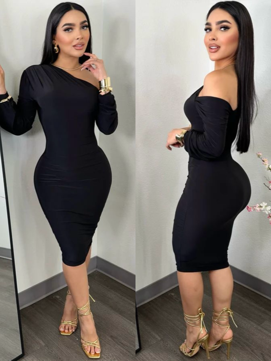 ZIRI midi vestido