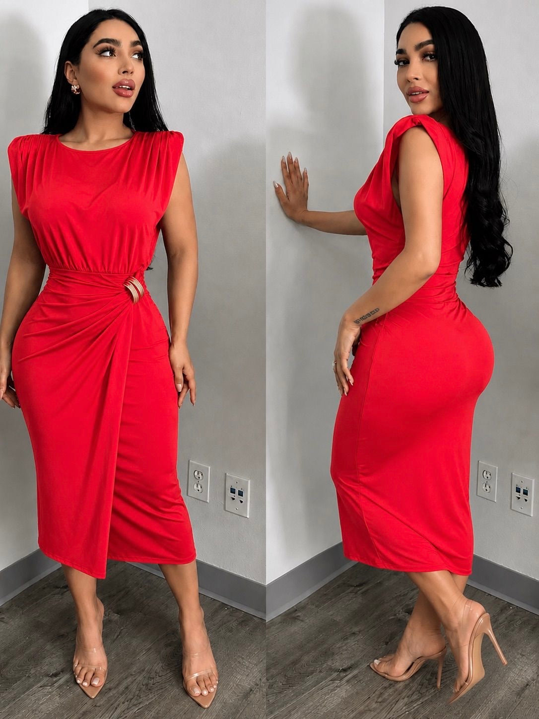 RINA midi vestido