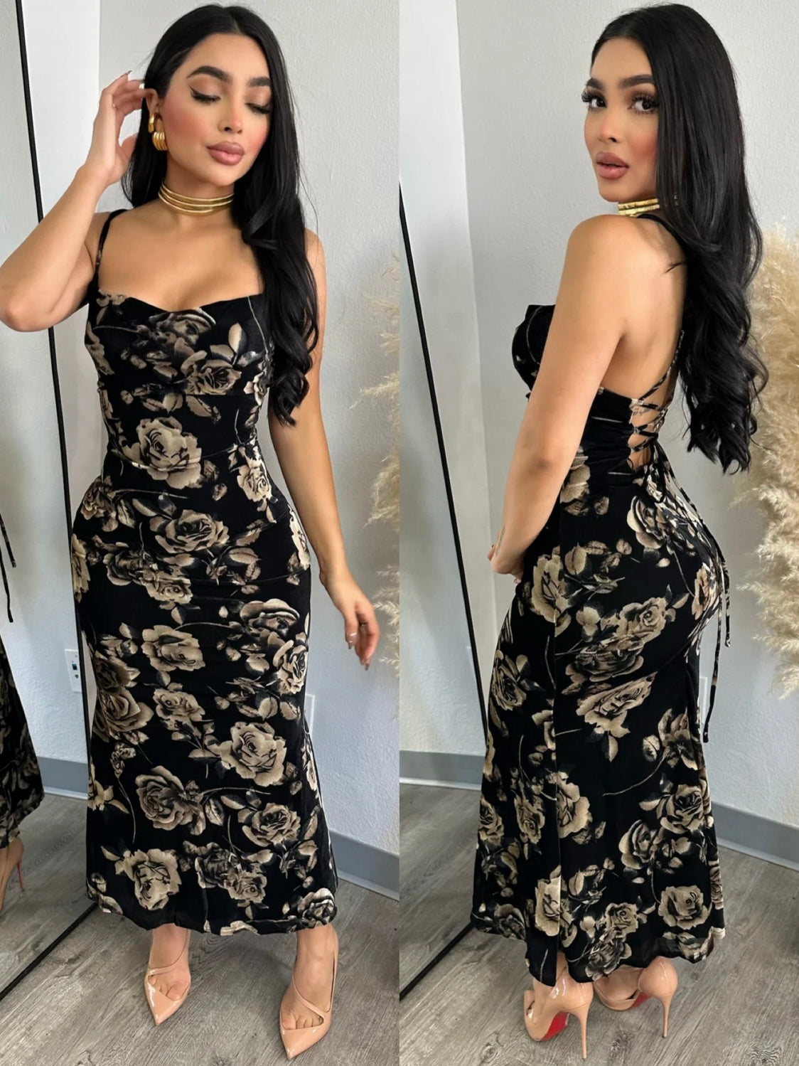GISEL midi vestido