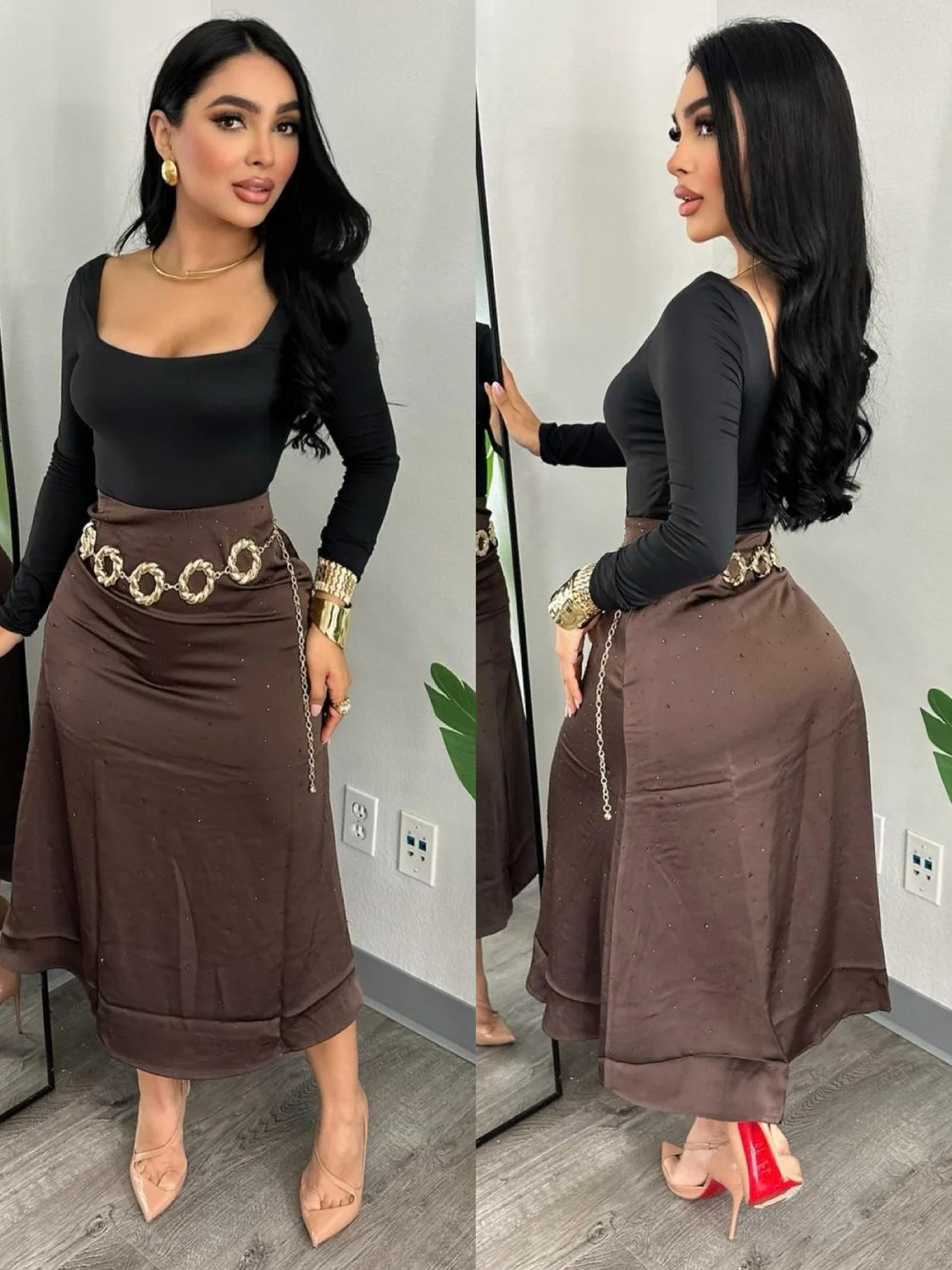 ALEXA falda midi