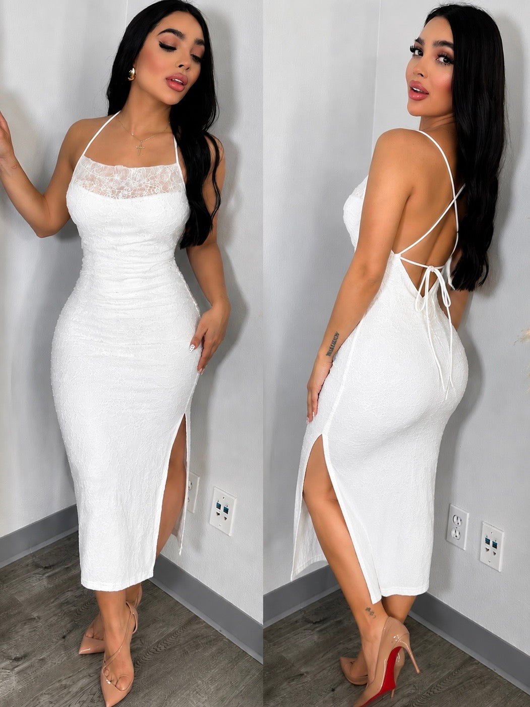 Angie midi vestido