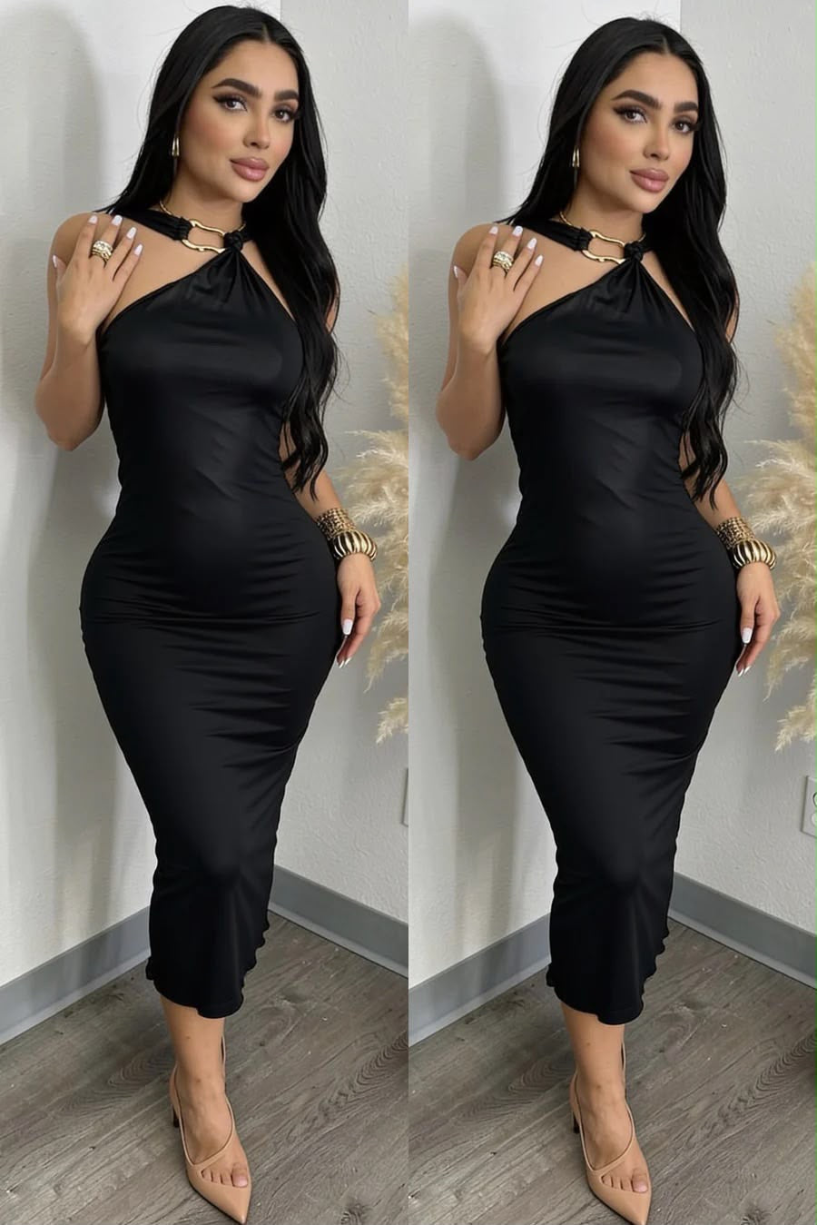 ZARA midi Vestido