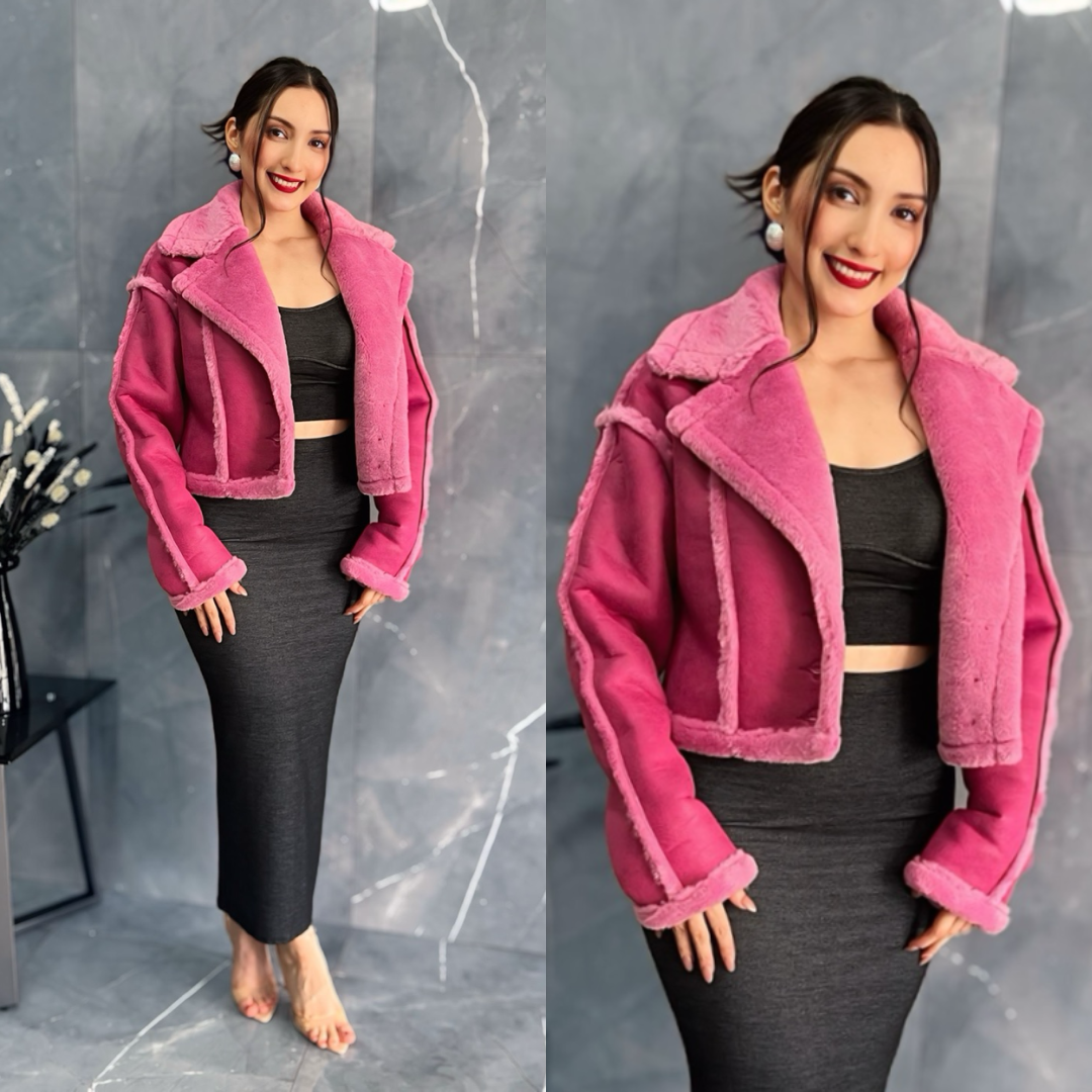 ADITI chamarra recortado calido