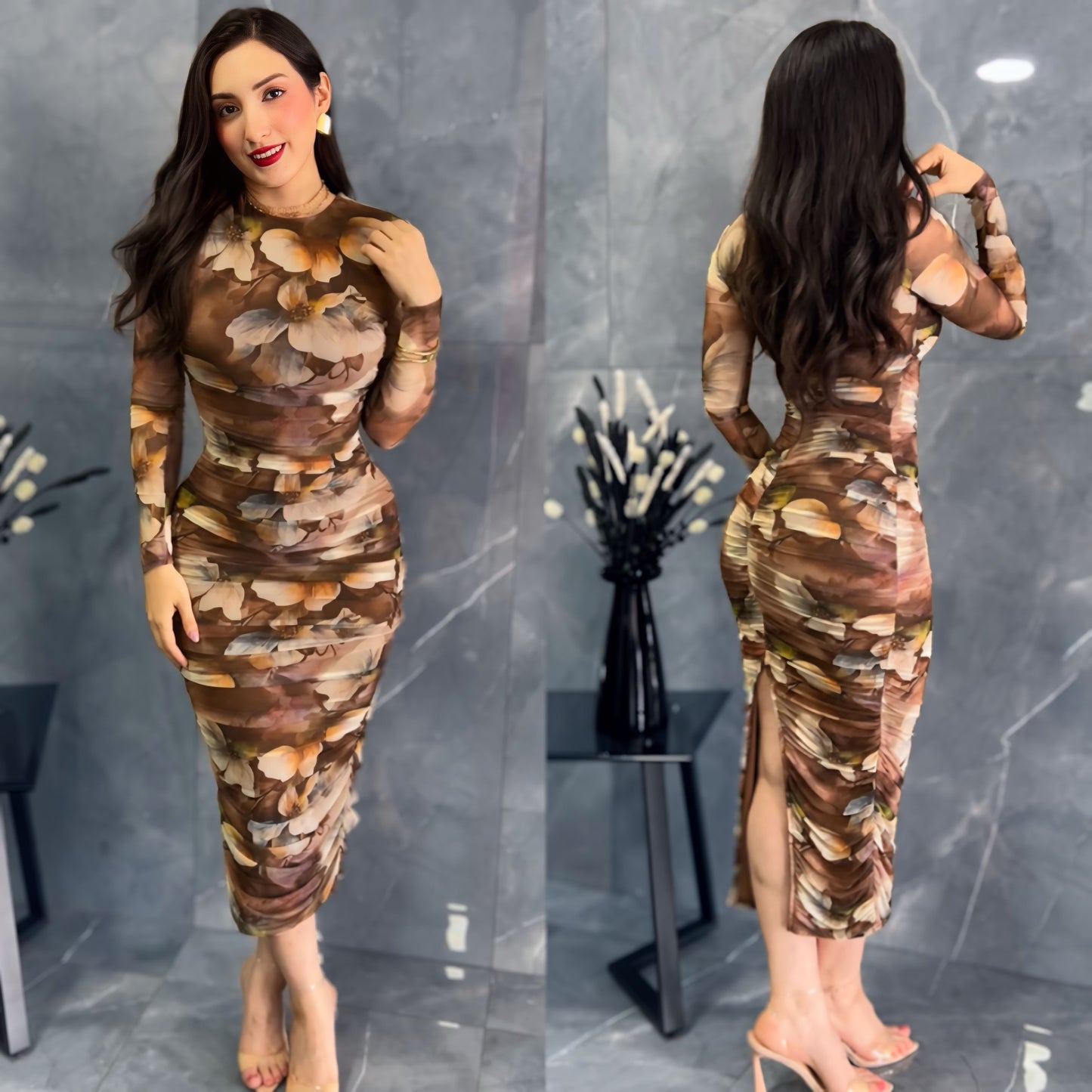FLORA midi vestido
