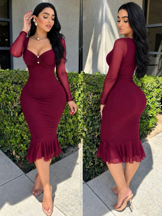 IVANY midi vestido