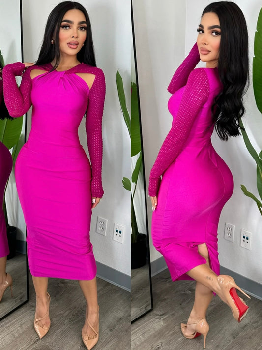 CLAU midi vestido