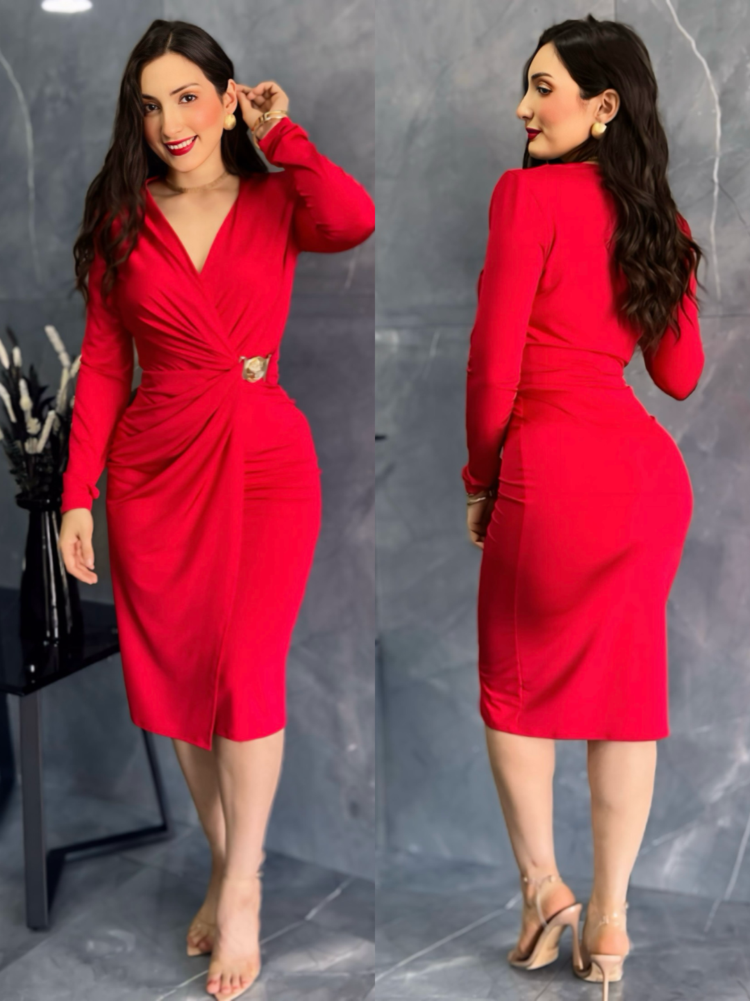 LEO midi vestido