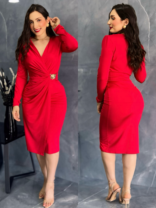 LEO midi vestido