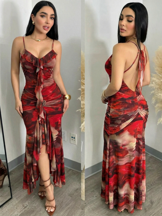 Scarlet midi vestido