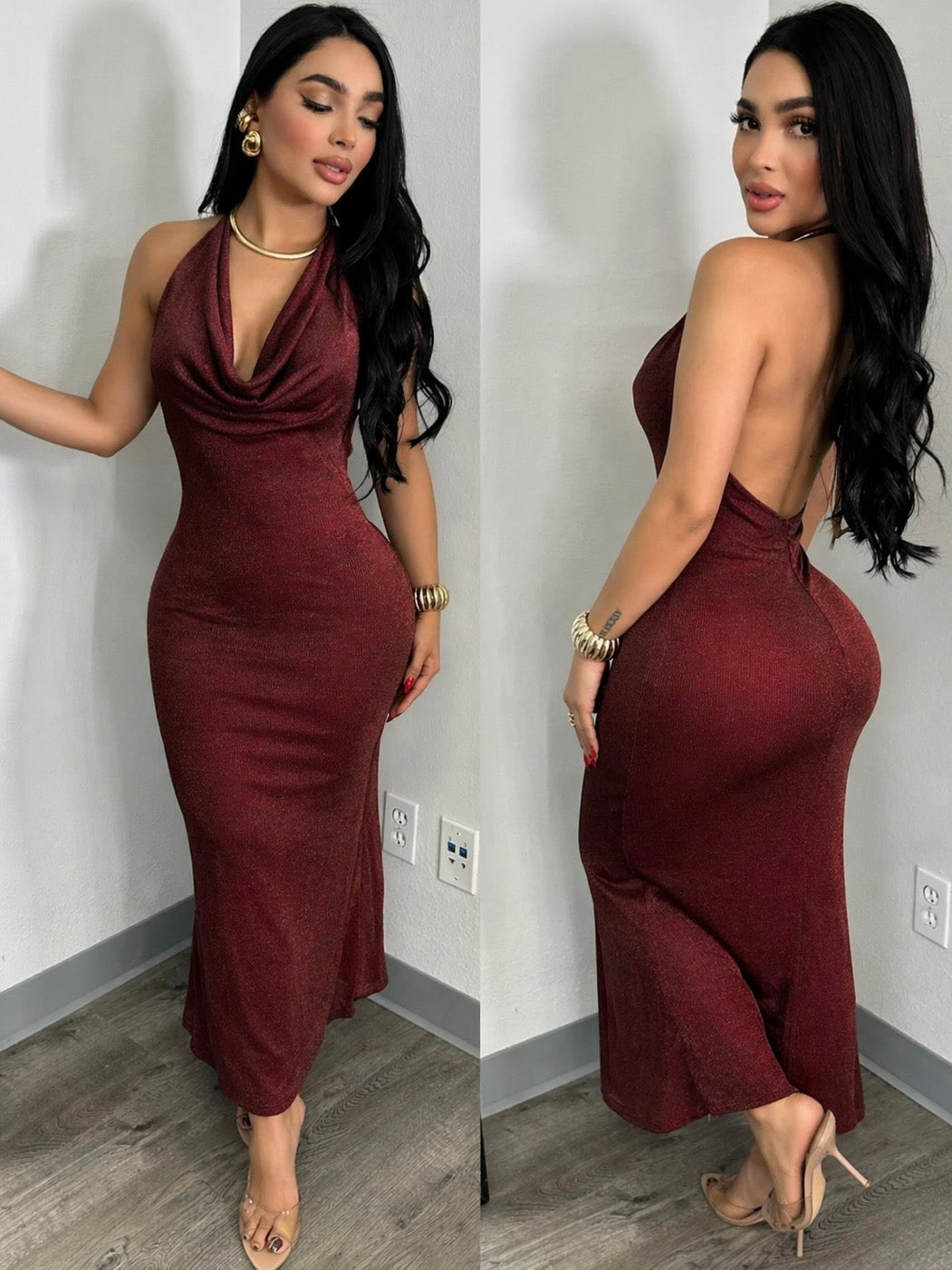 SILVIA midi vestido