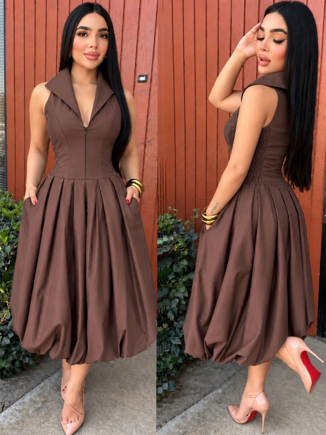 EUNICE midi vestido
