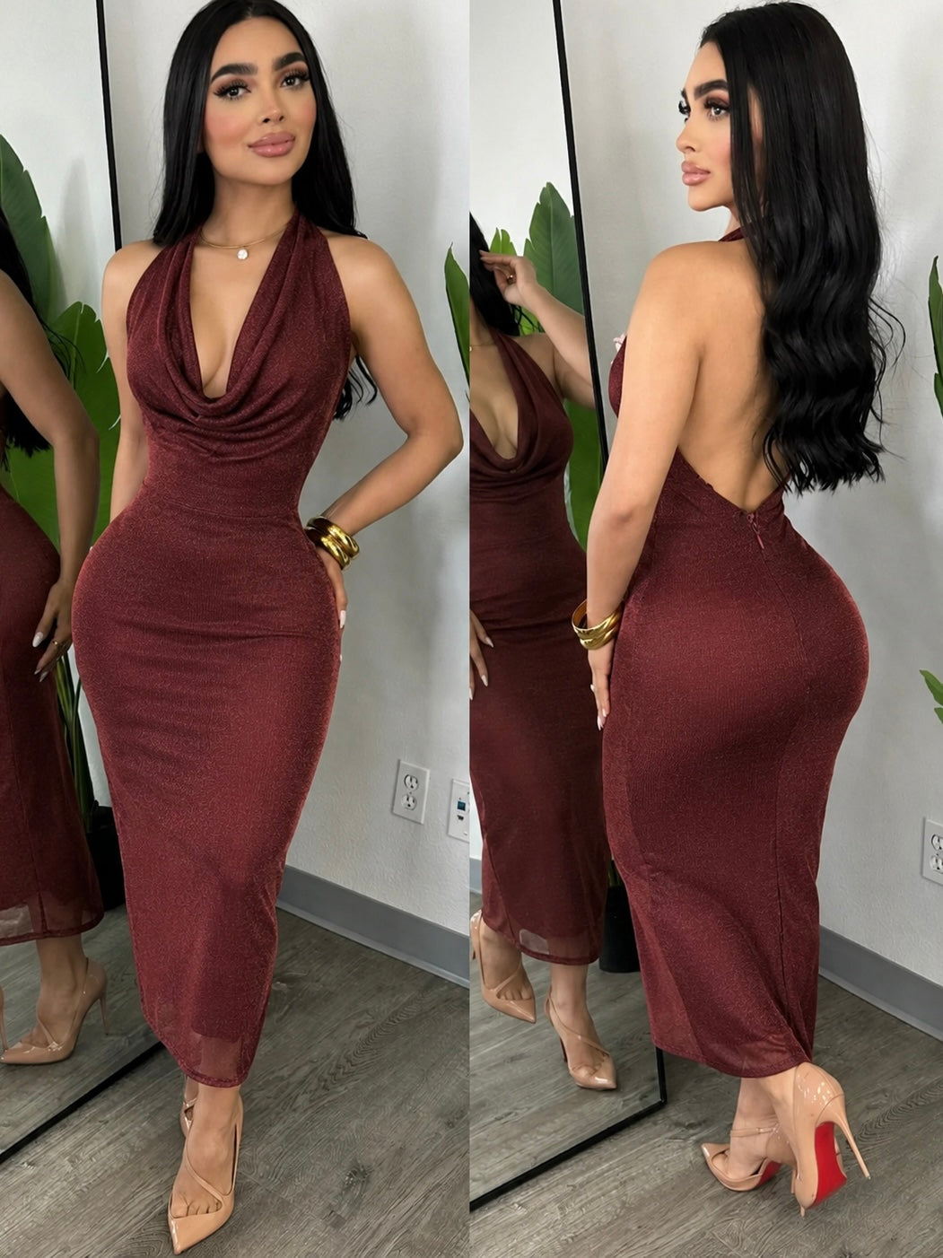 SILVIA midi vestido