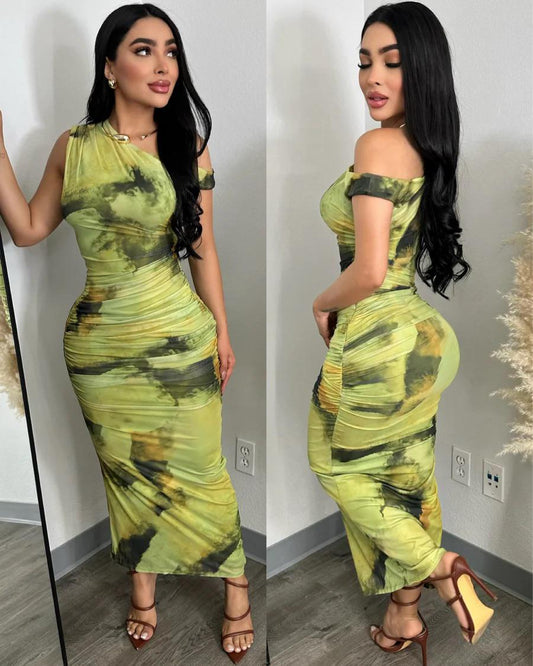 FABIOLA midi vestido estampado