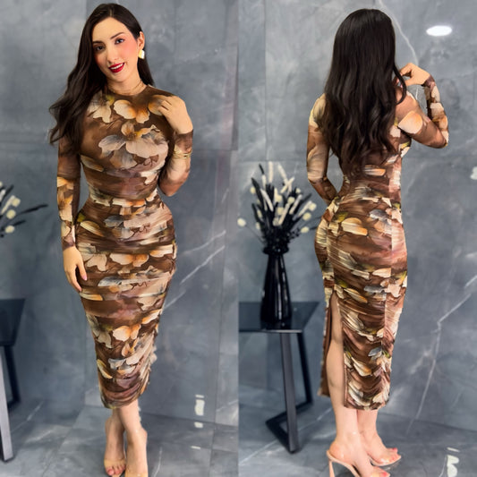 FLORA midi vestido